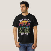 T-shirt Nuits perdues Ville Pop Vaporwave Esthétique (Devant entier)