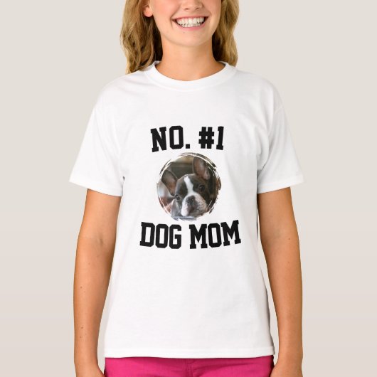 T-shirt Number 1 dog Mom Mum Mother's Day Pet Lovers (Devant)