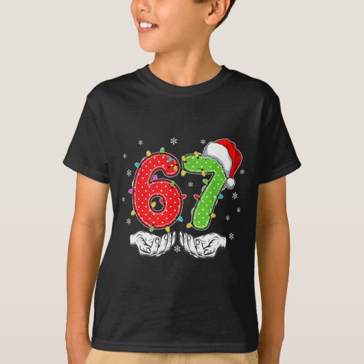 T-shirt Number 67 Matching Six Seven 6 7 Meme 6-7 Christma (Devant)