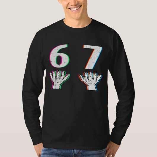 T-shirt Number 6 7 • Matching 67 Meme Halloween Six Seven (Devant)