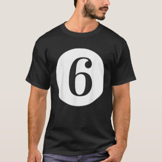 T-shirt Number 6  for Adults Kids Family Number 