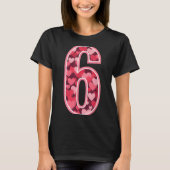 T-shirt Number 6 Tee Six Seven 6 7 67 Valentines Matching  (Devant)