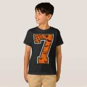 T-shirt Number 7 7th Birthday Boy Seven Halloween Happy Bi (Devant entier)