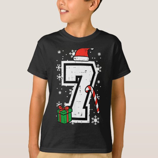 T-shirt Number 7 Christmas 6 7 Xmas Matching 67 Meme Men W (Devant)