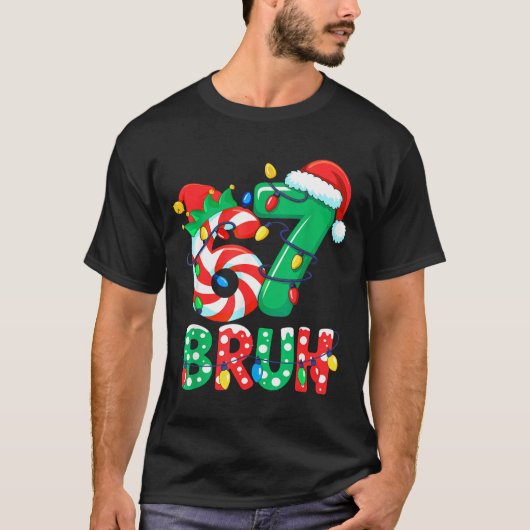 T-shirt Number 7 Funny Meme Saying 6 7 Six Seven Christmas (Devant)