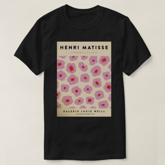 T-shirt Numérique Fleur rose Matisse (Design devant)