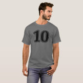 T-shirt Numéro 10 Dix avant (Devant entier)
