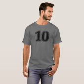T-shirt Numéro 10 Dix avant (Devant entier)