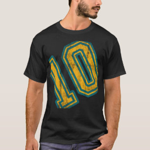T-shirt numéro 10 - numéro dix vintage, rétro