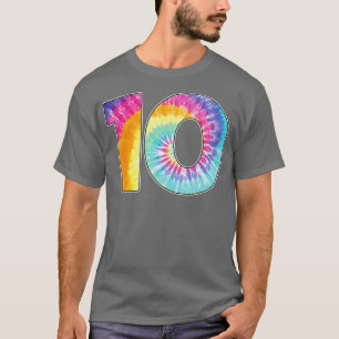 T-shirt Numéro 10 Team Event ou 10e anniversaire Tie Dye G