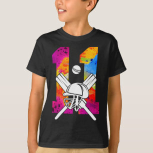 T-shirt Numéro 11 Ans Cricket 11e Anniversaire