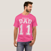 T-shirt Numéro 11 Personnalisé Fier Basketball Papa Person (Devant entier)