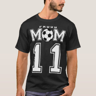 T-shirt Numéro 11 Personnalisé Fier Soccer Football Maman