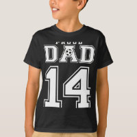 Numéro 14 personnalisé fier papa de football
