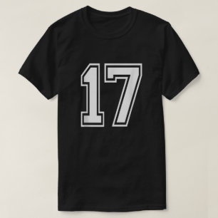 T-shirt Numéro 17 Varsity Sports Team Jersey 17e anniversa