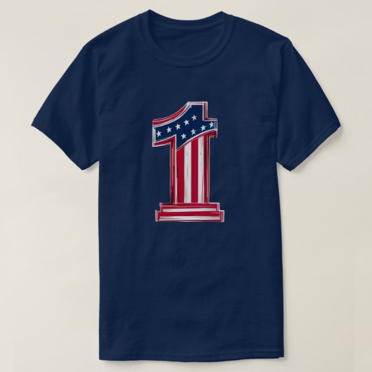 T-shirt Numéro 1 américain (Design devant)