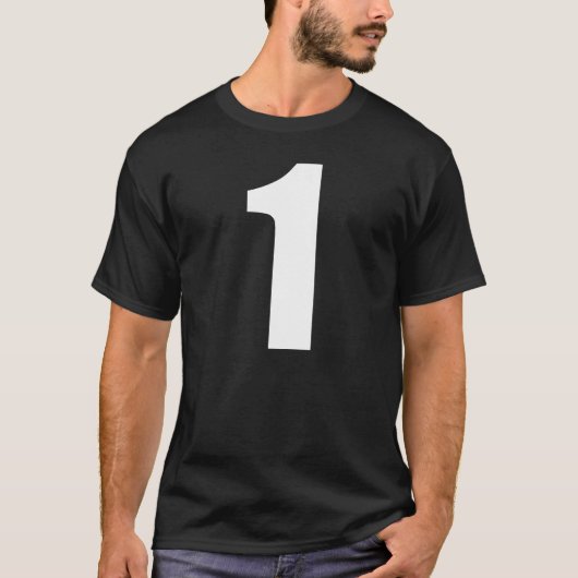 T-shirt Numéro 1 Numéros 1 Blanc clair (Devant)