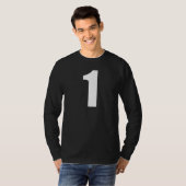 T-shirt Numéro 1 Numéros 1 Blanc clair Numéros Premium (Devant entier)