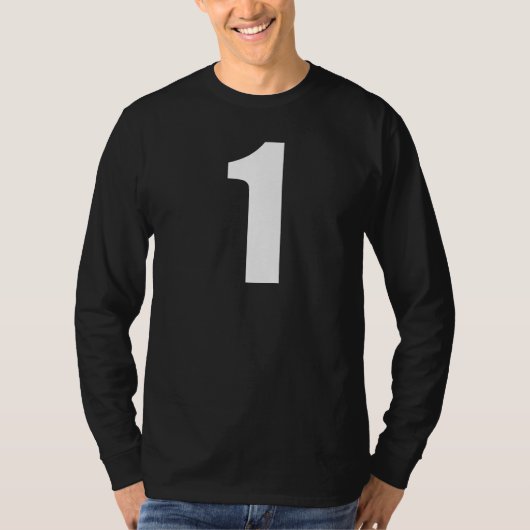 T-shirt Numéro 1 Numéros 1 Blanc clair Numéros Premium (Devant)