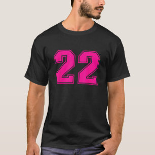 T-shirt Numéro 22 Pink Sports Fan Jersey Numéro