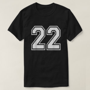 T-shirt Numéro 22 Varsity Sports Team Jersey 22e anniversa