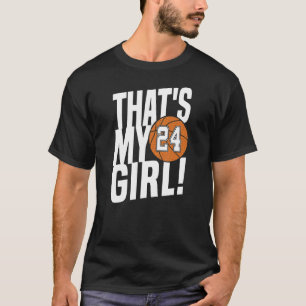 T-shirt Numéro 24 C'est ma fille 24 Basketball M