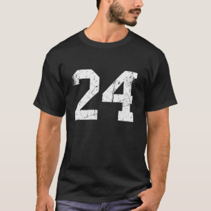 T-shirt Numéro 24 Sports Jersey Lucky Number Retro Vintage