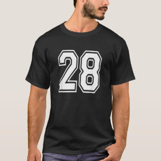 T-shirt Numéro 28 Numéroté Uniform Sports Jersey Team 28e