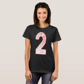 T-shirt Numéro 2 caractères alphabétiques - Numéro initial (Devant entier)