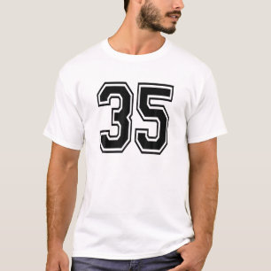 T-shirt Numéro 35 Sport Joueur Jersey Uniforme Numéro 35