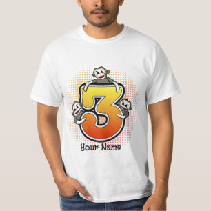 T-Shirt Numéro 3 du singe-choc