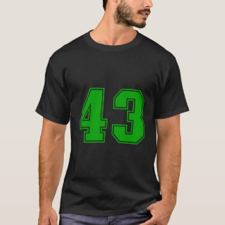 T-shirt Numéro 43 Green Sports Fan Jersey Numéro