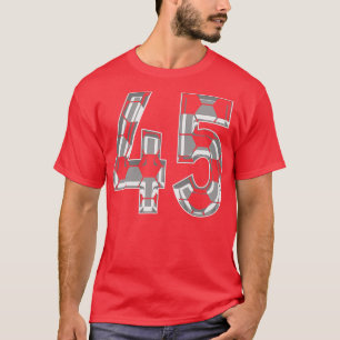 T-shirt Numéro 45 Jersey 45 Maman Joueur ventilateur