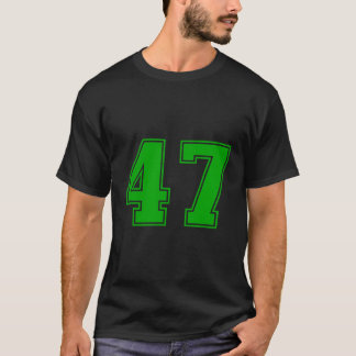 T-shirt Numéro 47 Green Sports Fan Jersey Numéro
