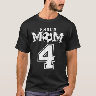 T-shirt Numéro 4 Custom Fier Football Football Maman Perso