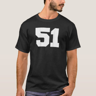 T-shirt Numéro 51 Sports Joueur Jersey 51 Ventilateur RETO