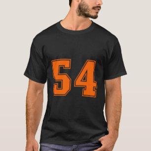 T-shirt Numéro 54 Orange Sports Jersey Lucky Numéro