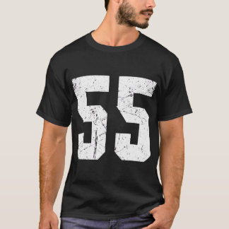 T-shirt Numéro 55 Sport Jersey Anniversaire Lucky No. Whi