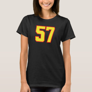 T-shirt Numéro 57 Athlétisme Yellow Red Var