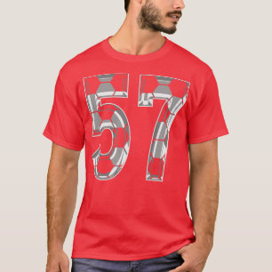 T-shirt Numéro 57 Jersey 57 Maman Joueur ventilateur