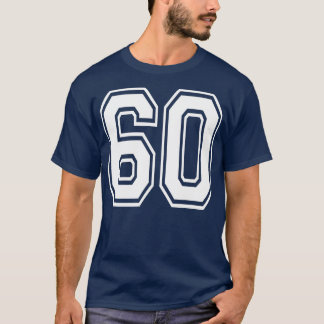 T-shirt Numéro 60 Anniversaire Varsity Sports Team Jersey