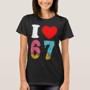 T-shirt Numéro 67 J'aime Six Sept Clic 6 7 67 Meme Couple