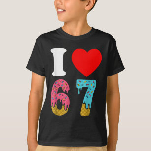 T-shirt Numéro 67 J'aime Six Sept Clic 6 7 67 Meme Couple