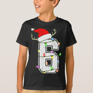 T-shirt Numéro 6 6e anniversaire garçon six Noël Joyeux An