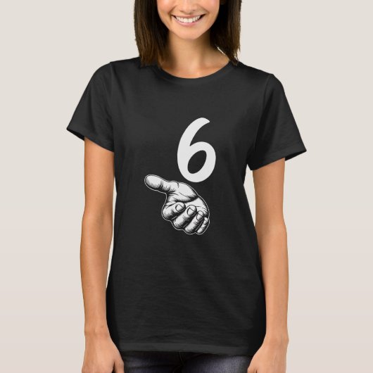 T-shirt Numéro 6 Duo correspondant 67 Mème Génération Alph (Devant)
