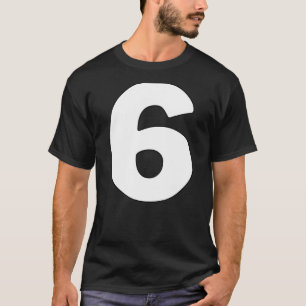 T-shirt Numéro 6 Six numéros correspondants et lettres Coû