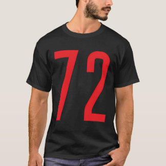 T-shirt Numéro 72 Red Sports Fan Jersey Numéro