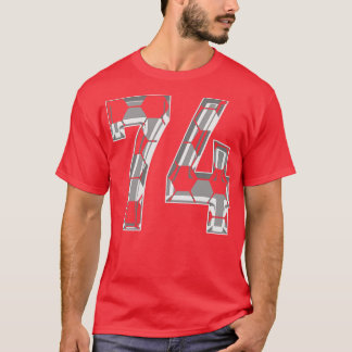 T-shirt Numéro 74 Jersey 74 Maman Joueur ventilateur