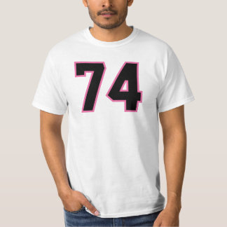 T-shirt Numéro #74 Sports Jersey Rose Black Lucky No.