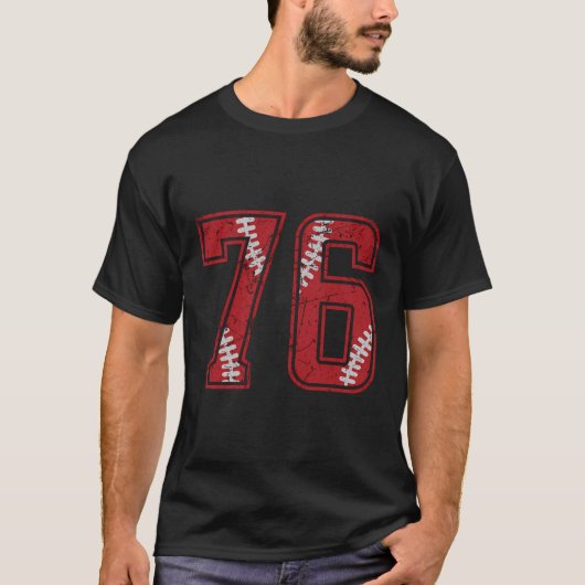 T-shirt Numéro 76 Distressed Baseball Jersey Numéro (Devant)